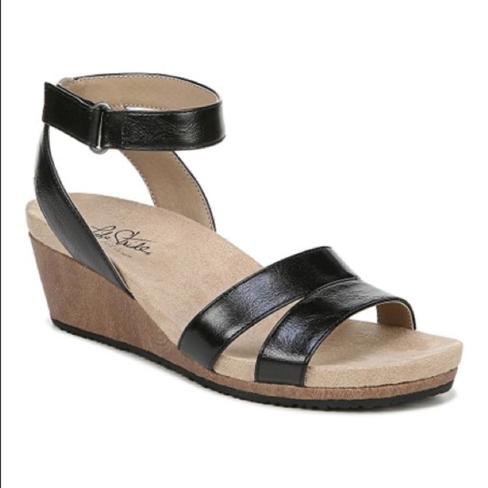 Life Stride Black Max Sandal